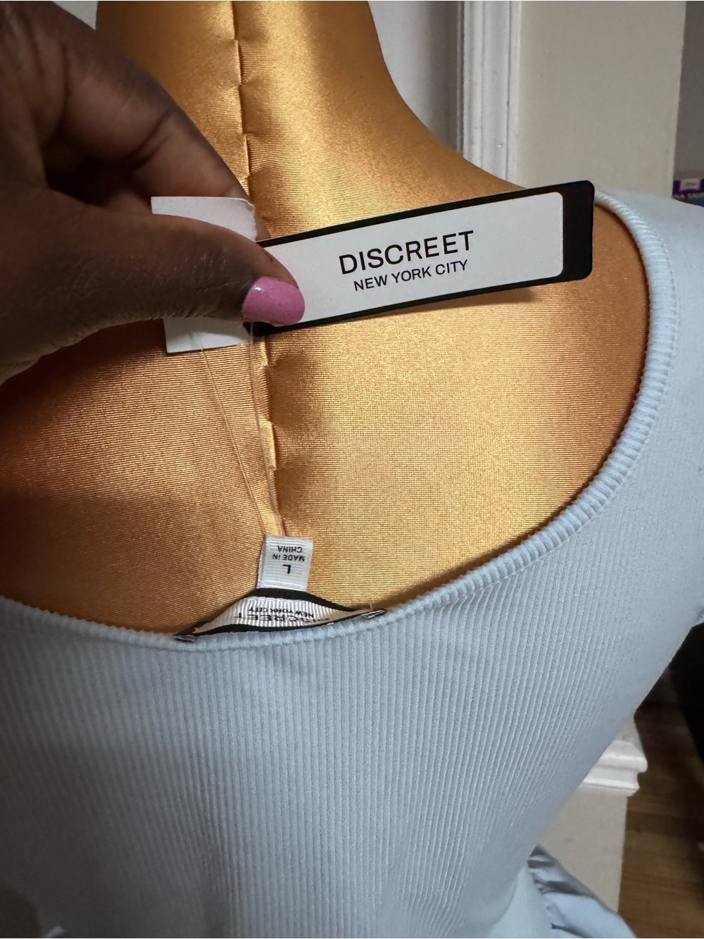 Discreet Light Blue Ribbed Tank Dress - Picture 5 of 5